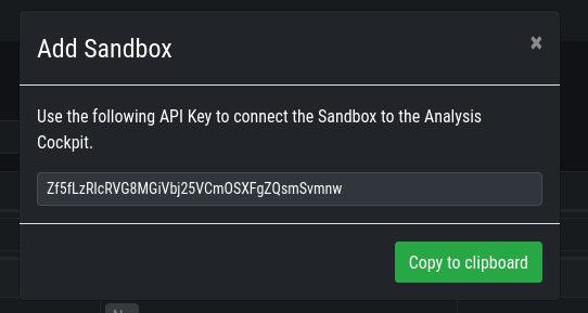 Sandbox API Token