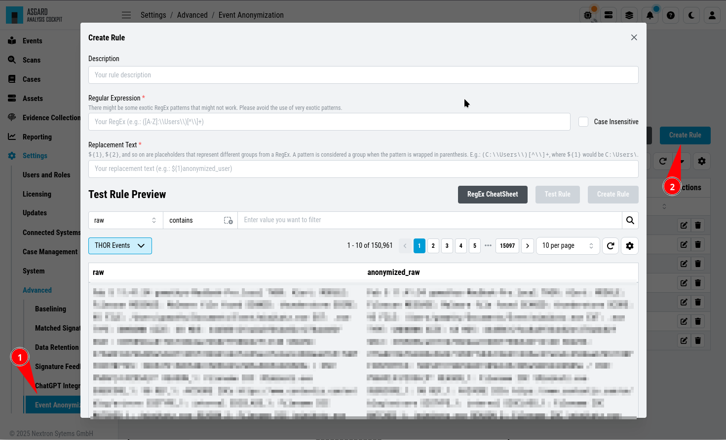 Event Anonymization Rule
